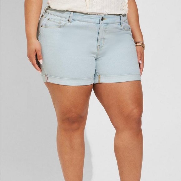 ❤️NWT VINTAGE TORRID SHORTS - BOYFRIEND VINTAGE STRETCH DENIM - HIGH RISE - PLUS - Picture 11 of 14